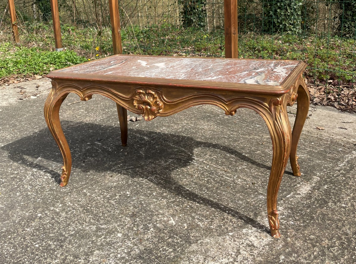 Coffee Table In Good Condition With Its Marble Top