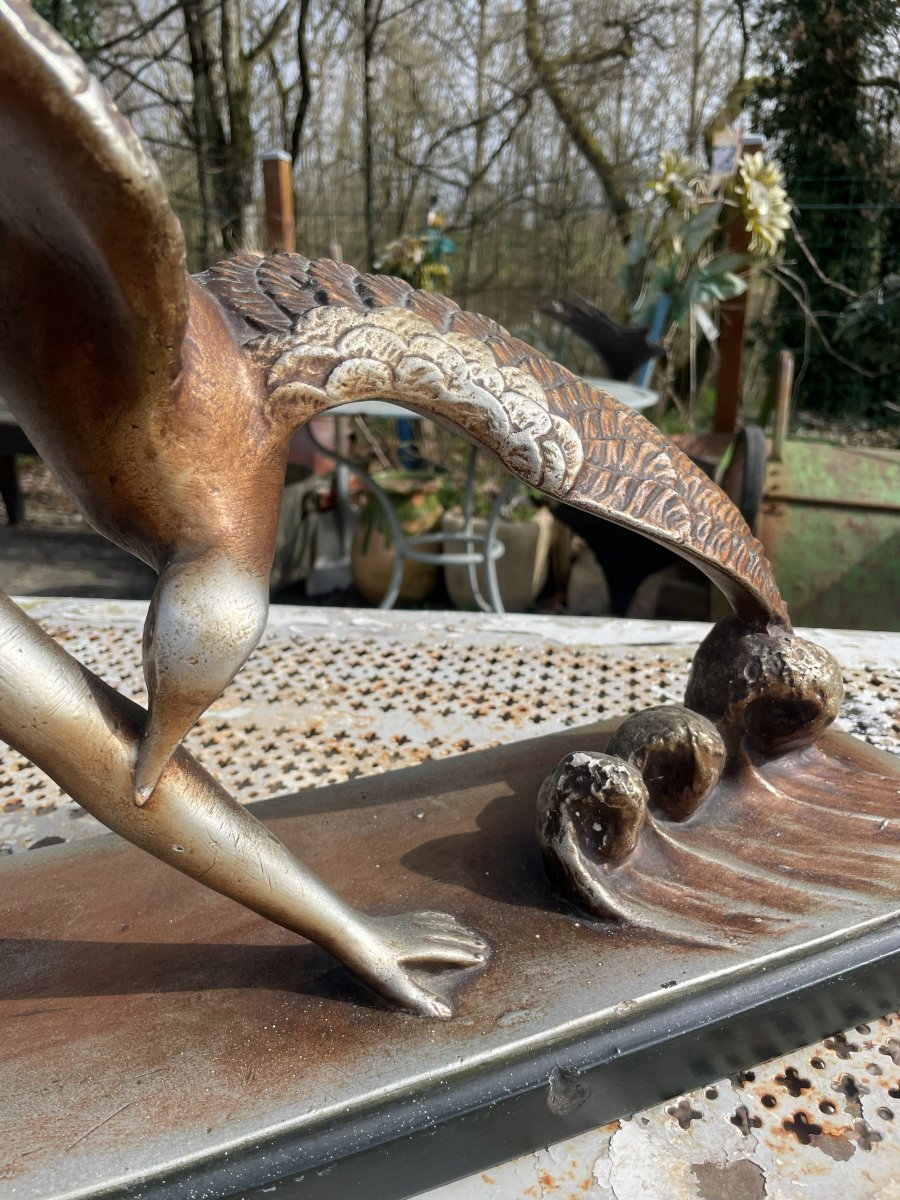 1930 Plaster Sculpture "the Woman Who Takes Flight" -photo-3