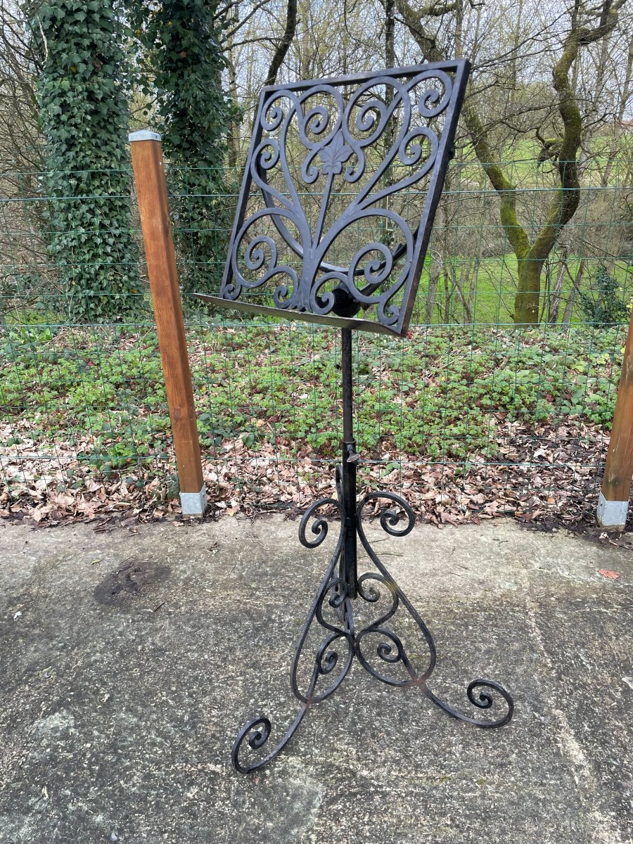 Lutrin ou chevalet en fer forgé -photo-3