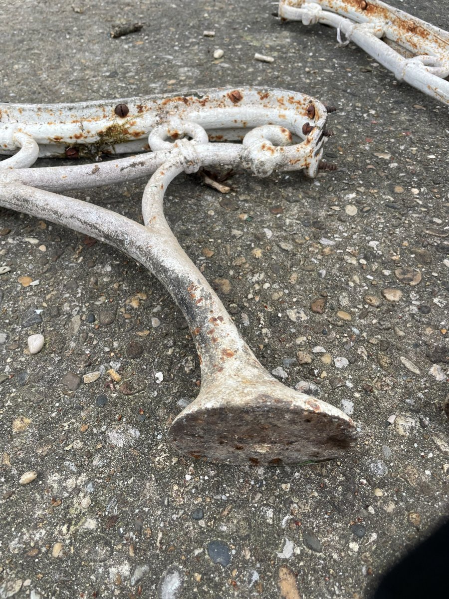 2 Pieds de banc en fonte -photo-6