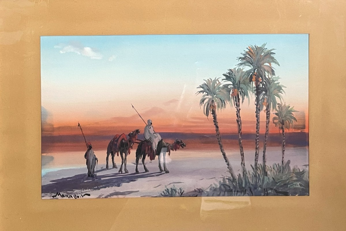 Gouaches orientalistes, signées MANAGO Vincent (1880-1936) 