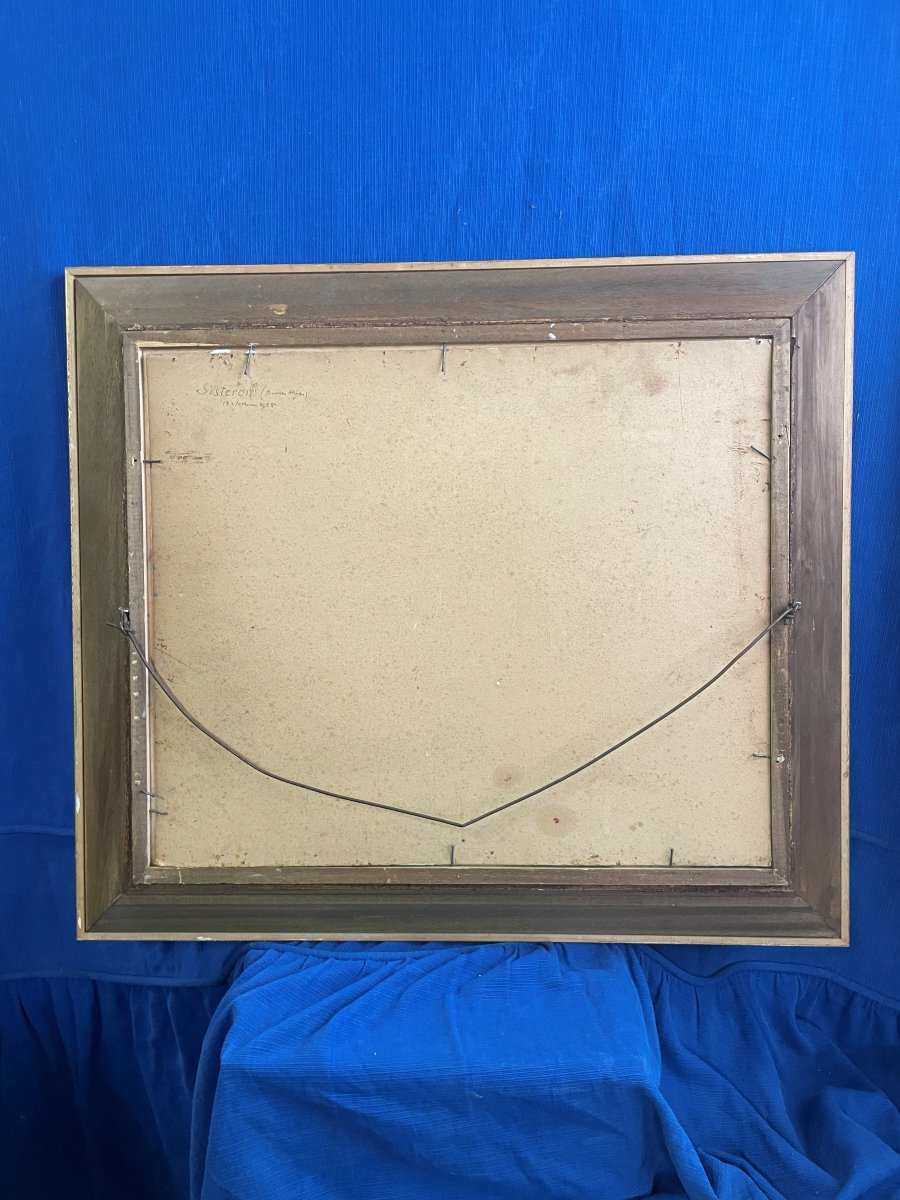 Oil On Panel Signed J.martin - Sisteron In 1955-photo-4