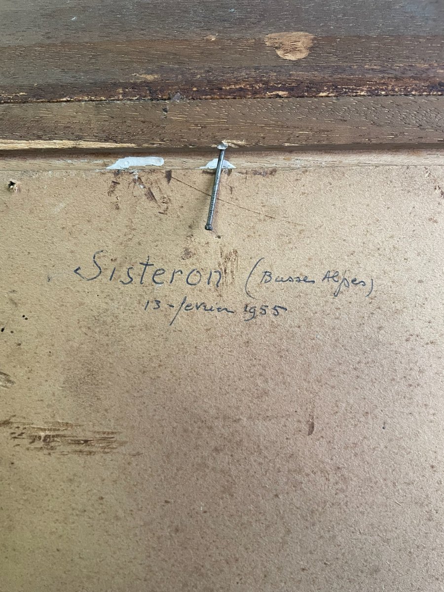 Oil On Panel Signed J.martin - Sisteron In 1955-photo-6