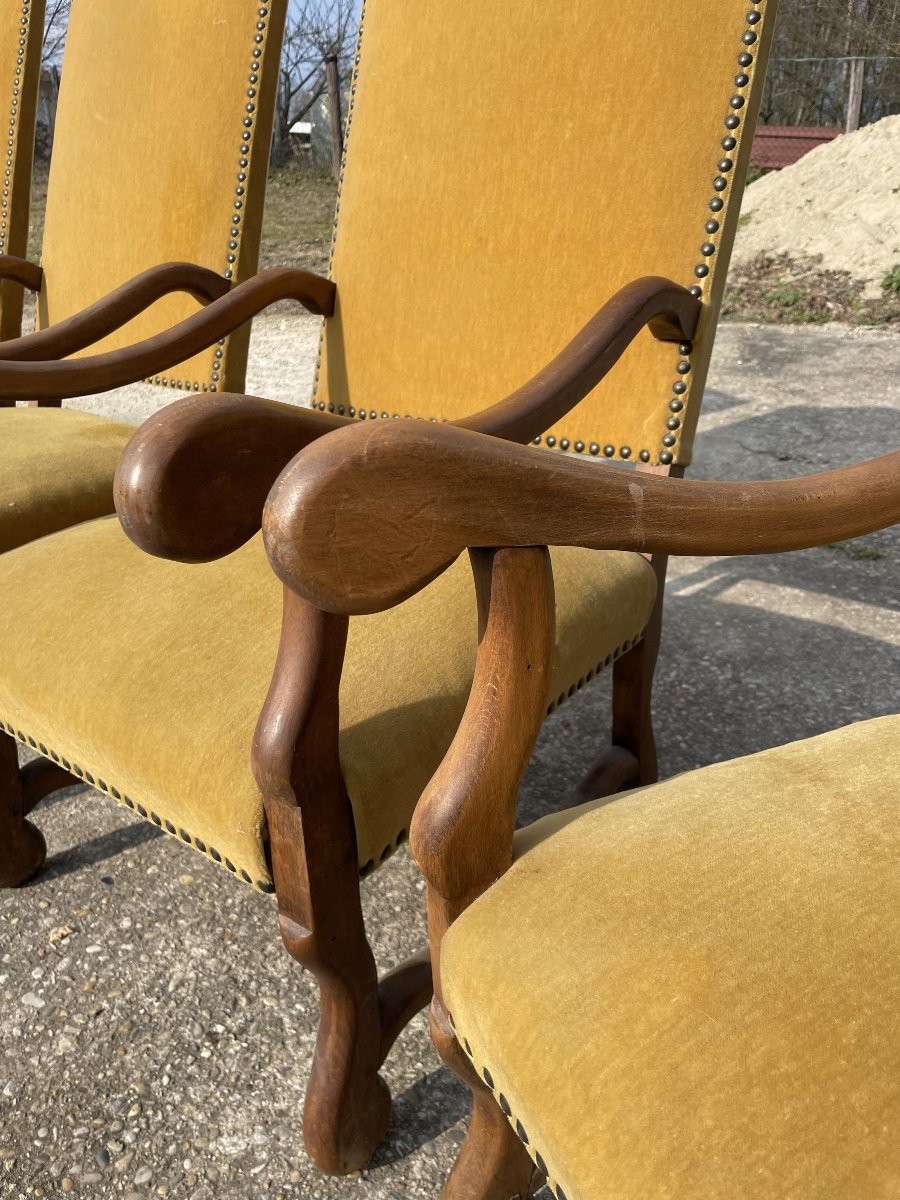 4 Louis XIII Style Armchairs-photo-4