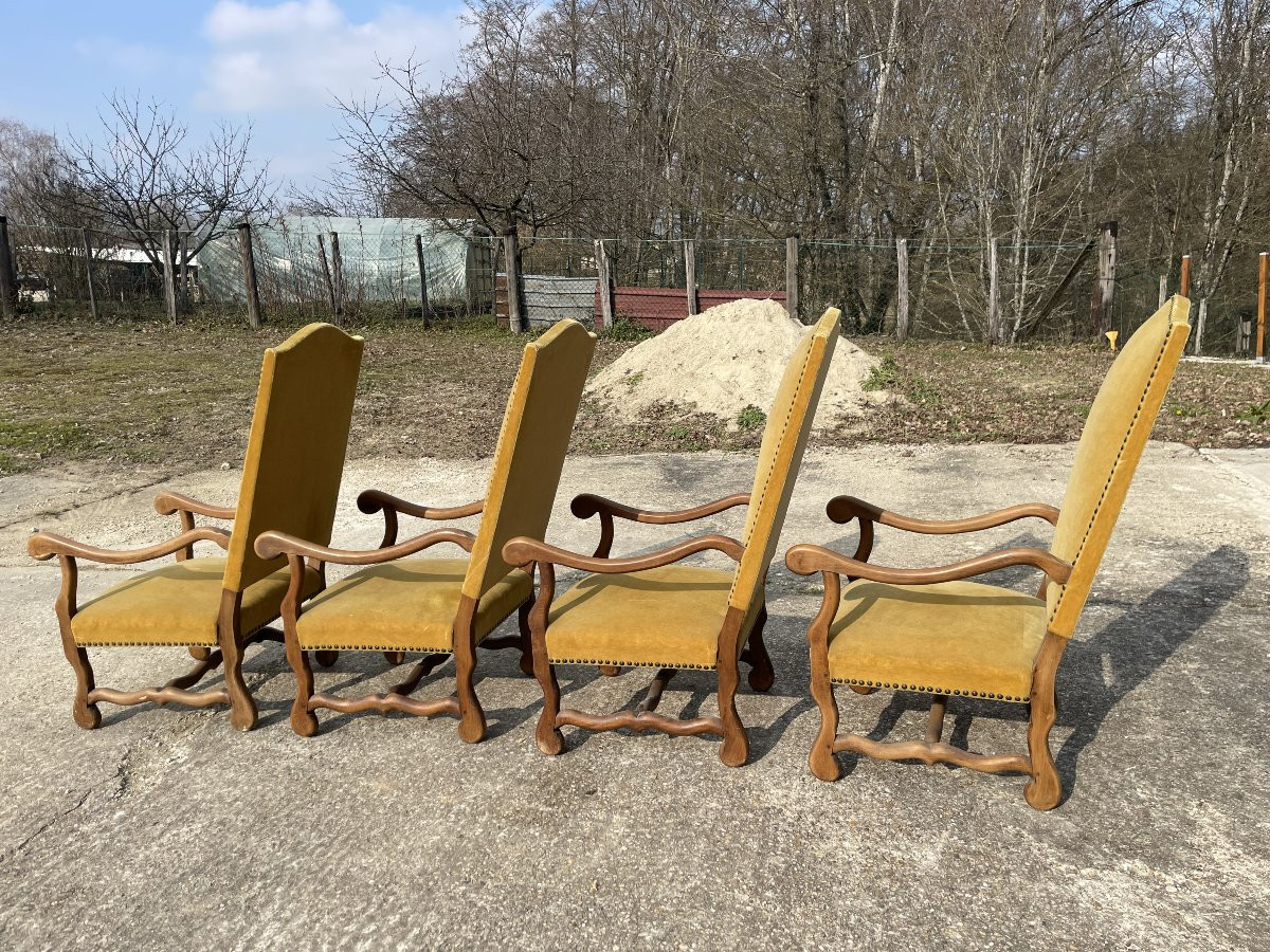 4 Louis XIII Style Armchairs-photo-5