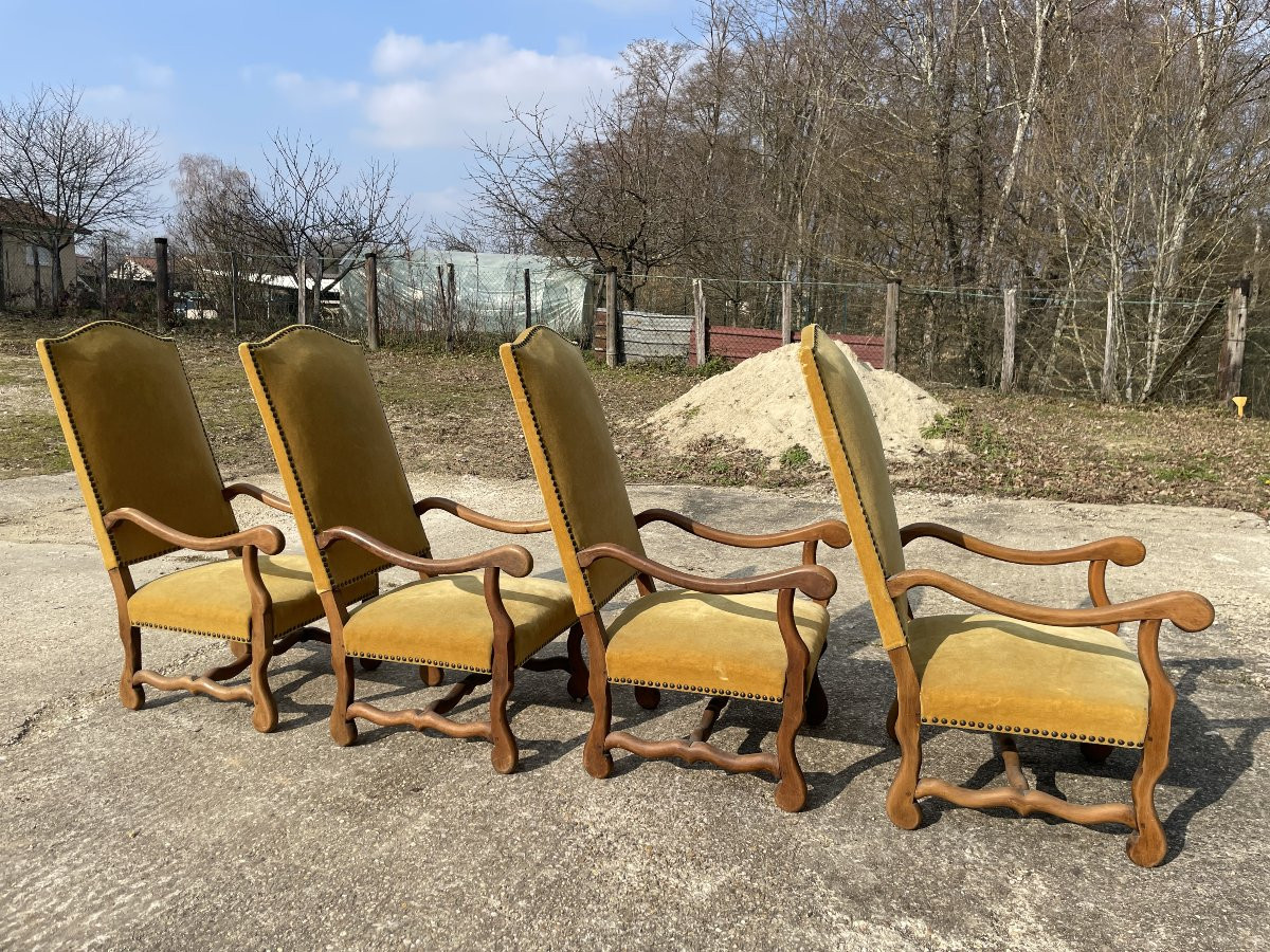4 Louis XIII Style Armchairs-photo-6