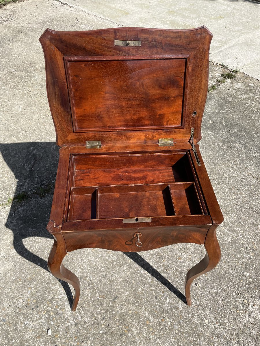 Table travailleuse Style Louis XV du 19ème siècle-photo-7