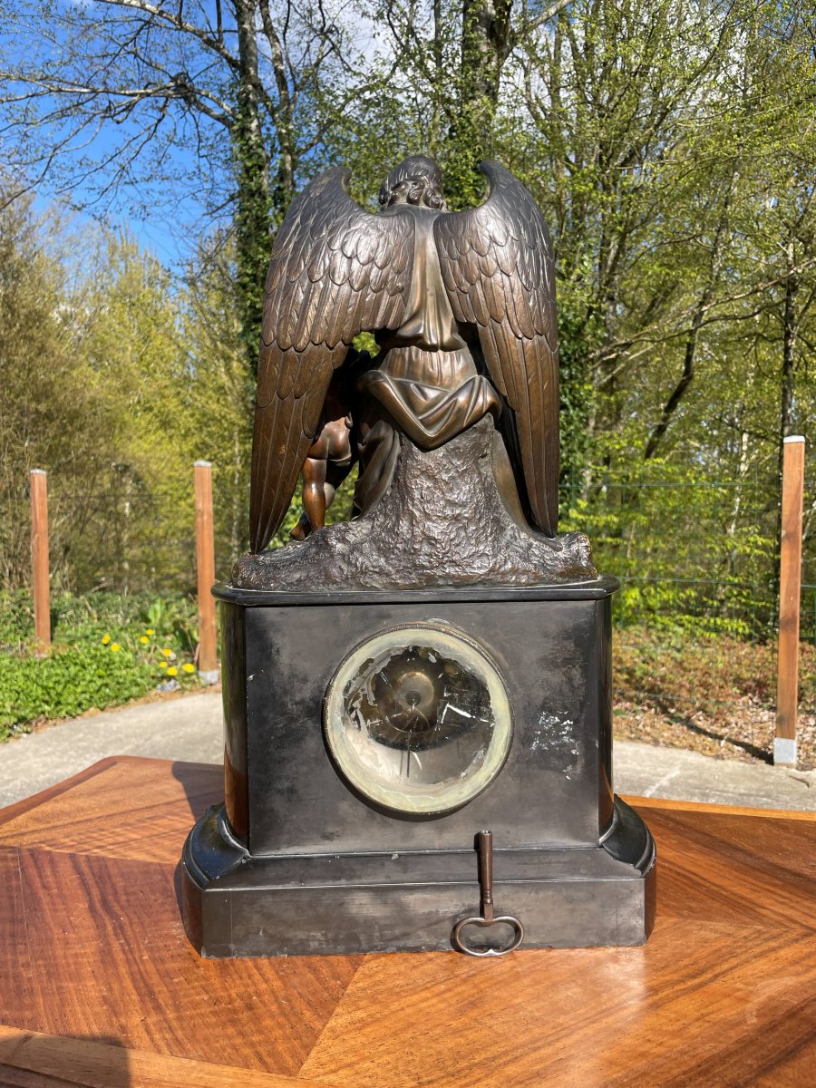 Marble Clock With Bronze-photo-4