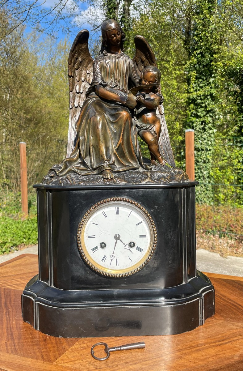 Marble Clock With Bronze