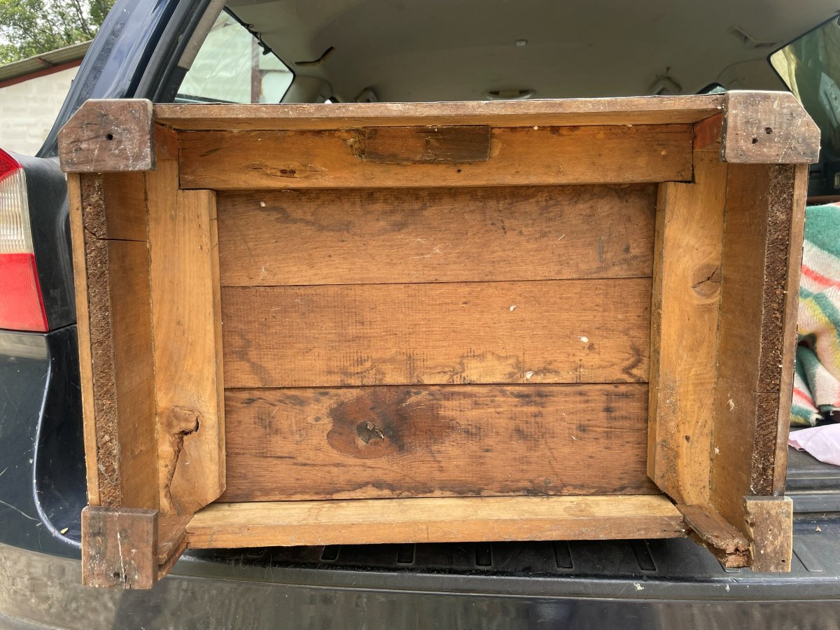 Coiffeuse ou Barbière N III du 19ème siècle en placage d acajou et marbre-photo-1