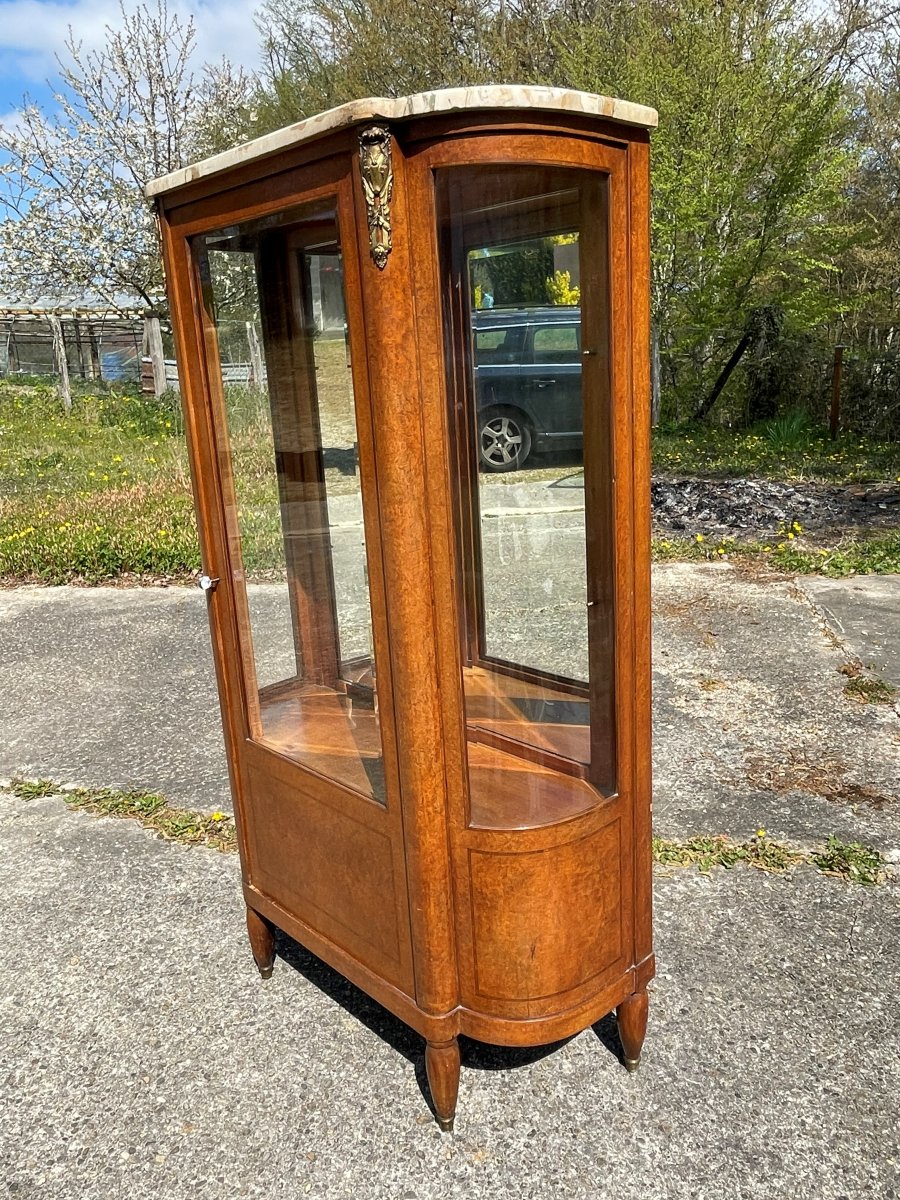 Art Deco Display Cabinet With Breche Marble-photo-2