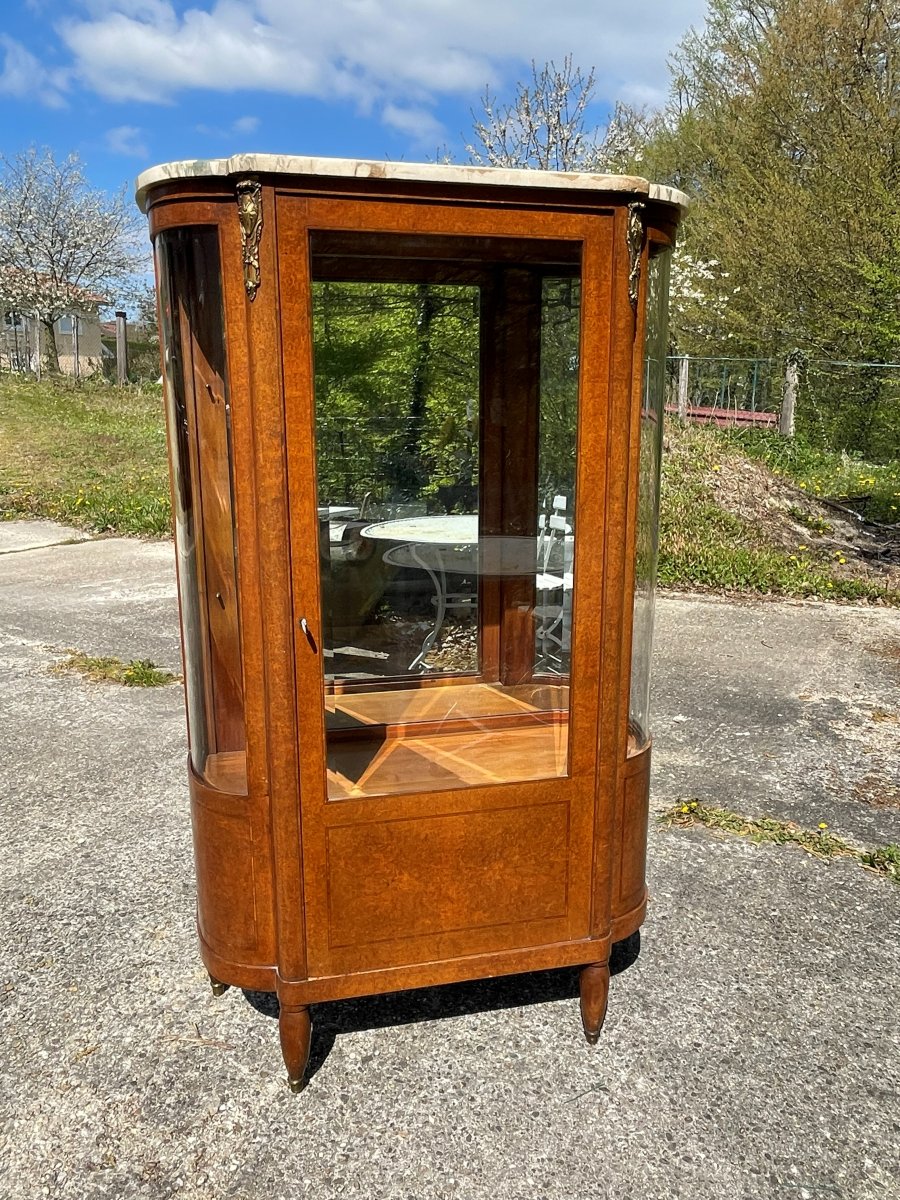 Art Deco Display Cabinet With Breche Marble-photo-4