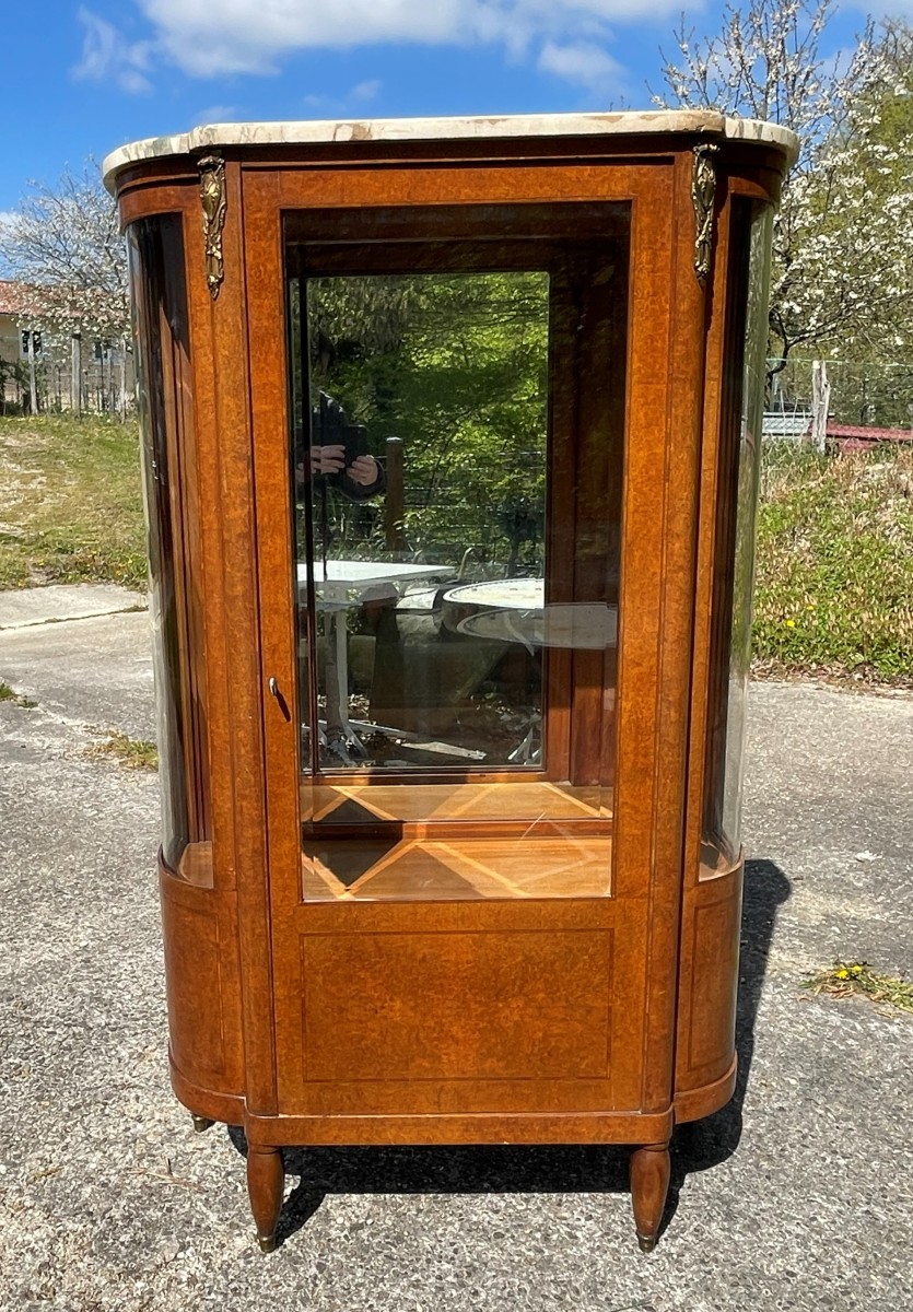 Art Deco Display Cabinet With Breche Marble