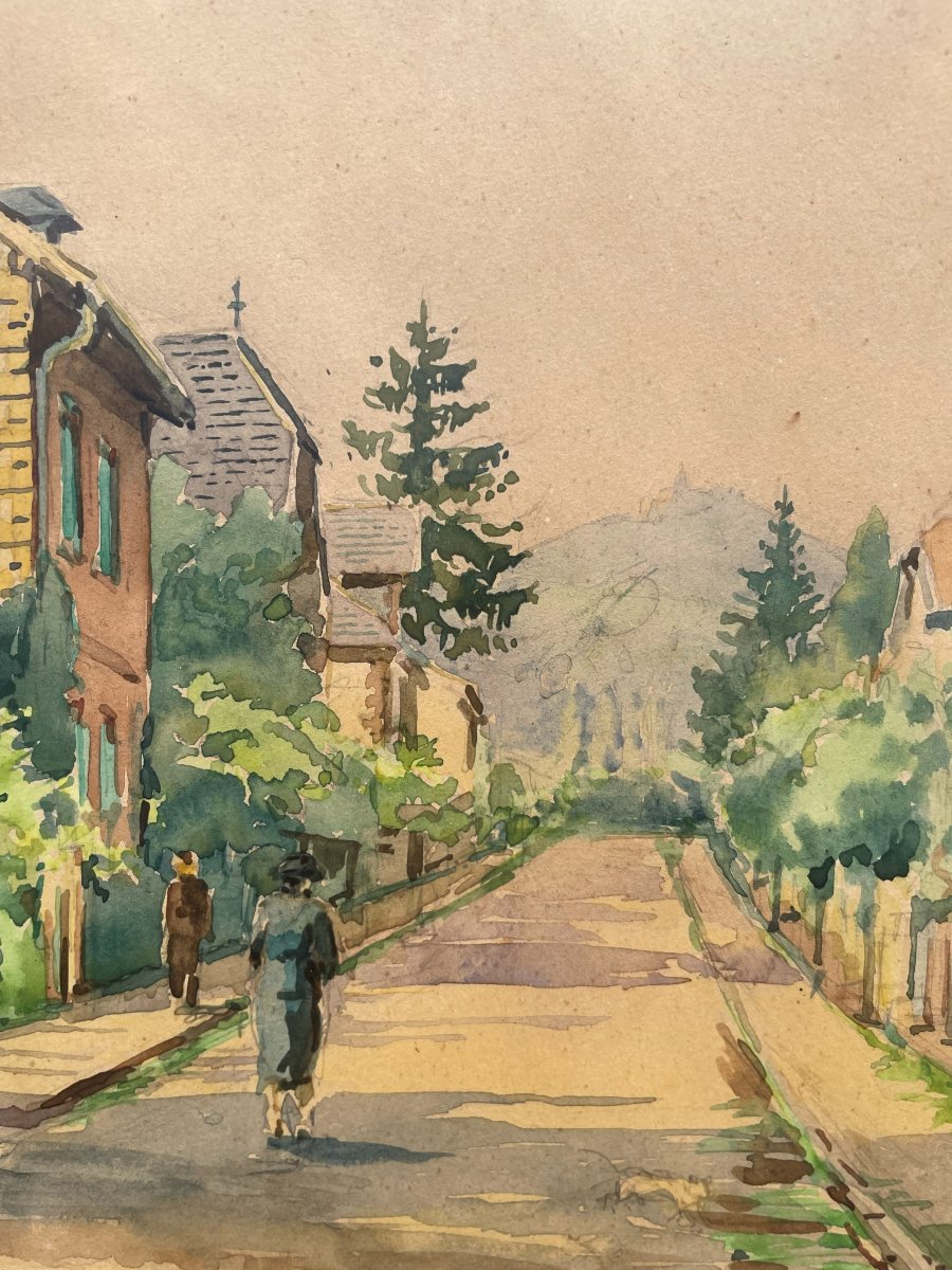 Watercolor By Paul Raymond Forestier 1902-1991-photo-3