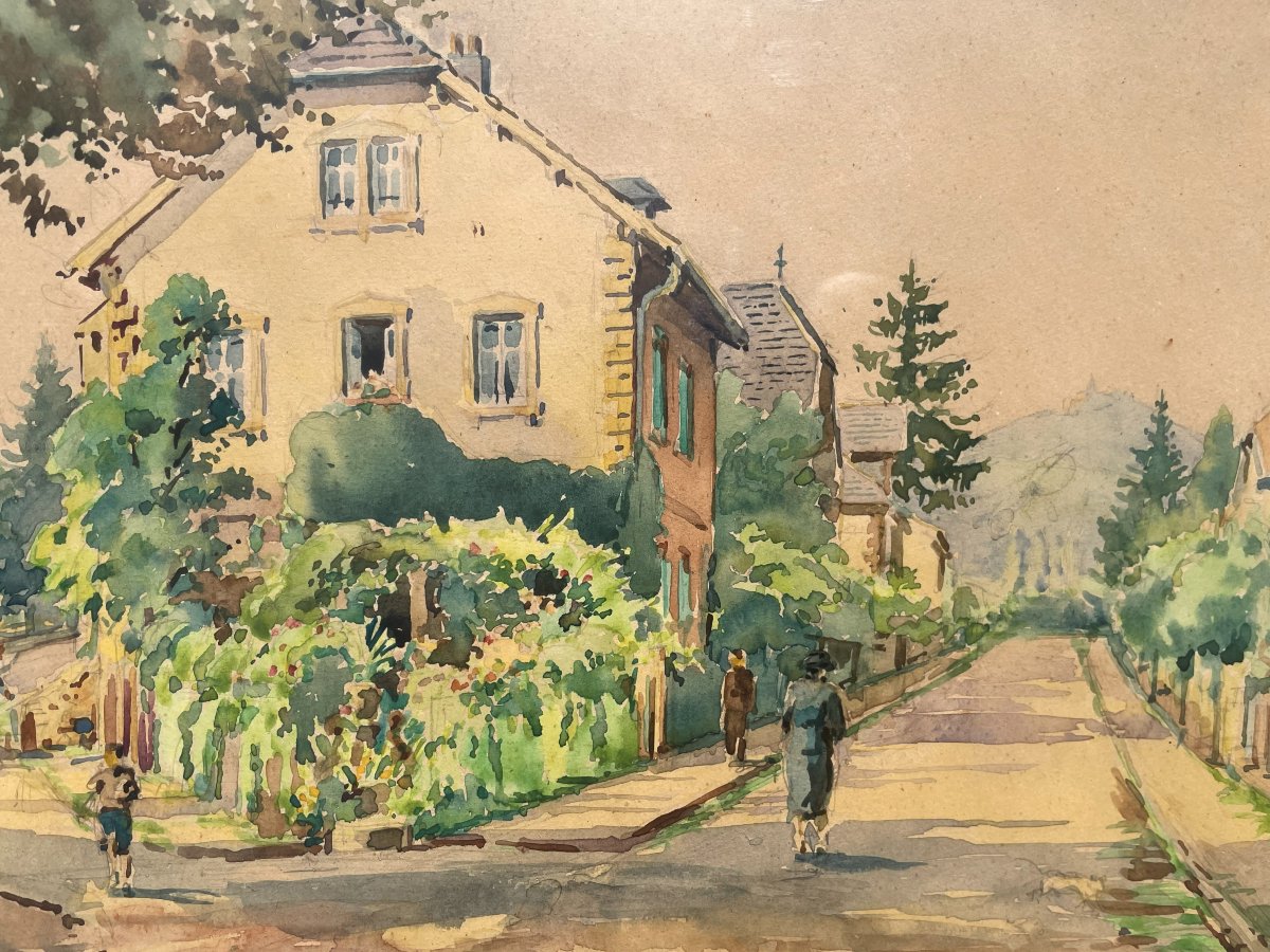 Watercolor By Paul Raymond Forestier 1902-1991-photo-5