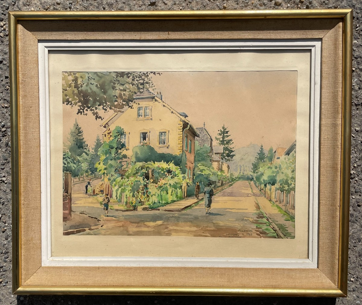Watercolor By Paul Raymond Forestier 1902-1991