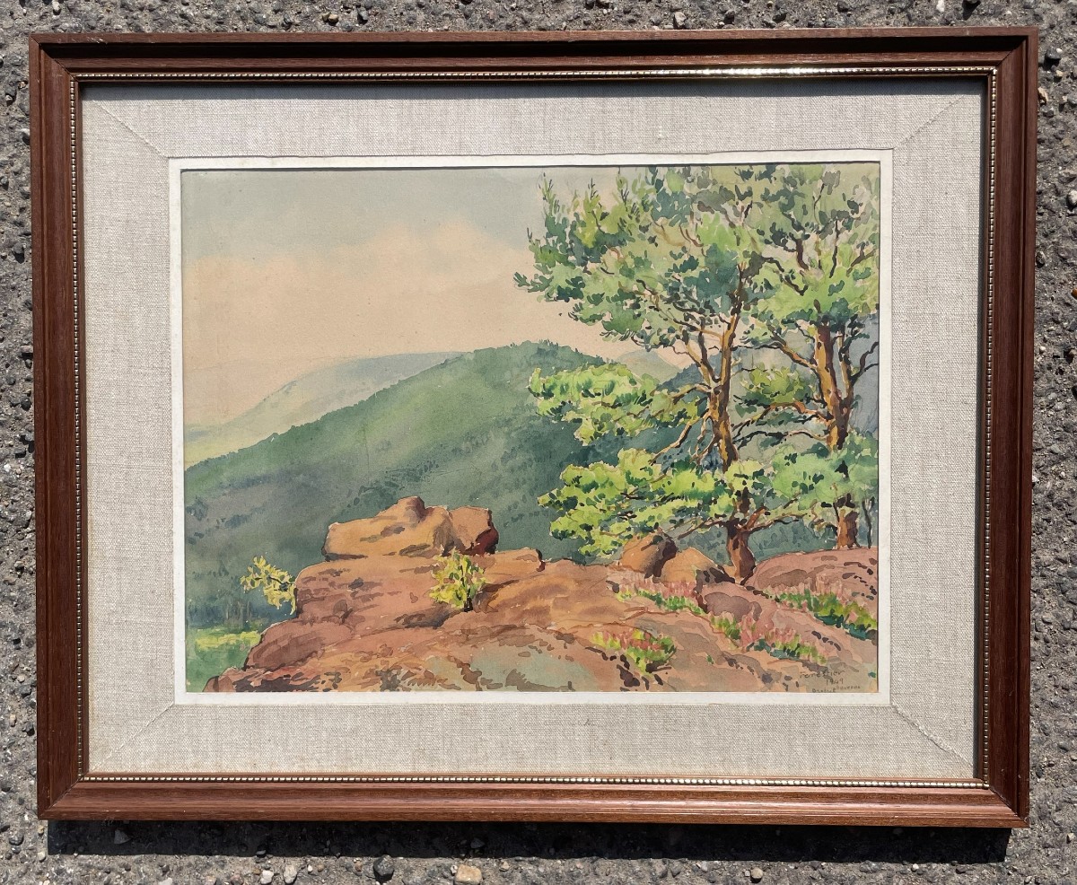 Watercolor By Paul Raymond Forestier 1902-1991 