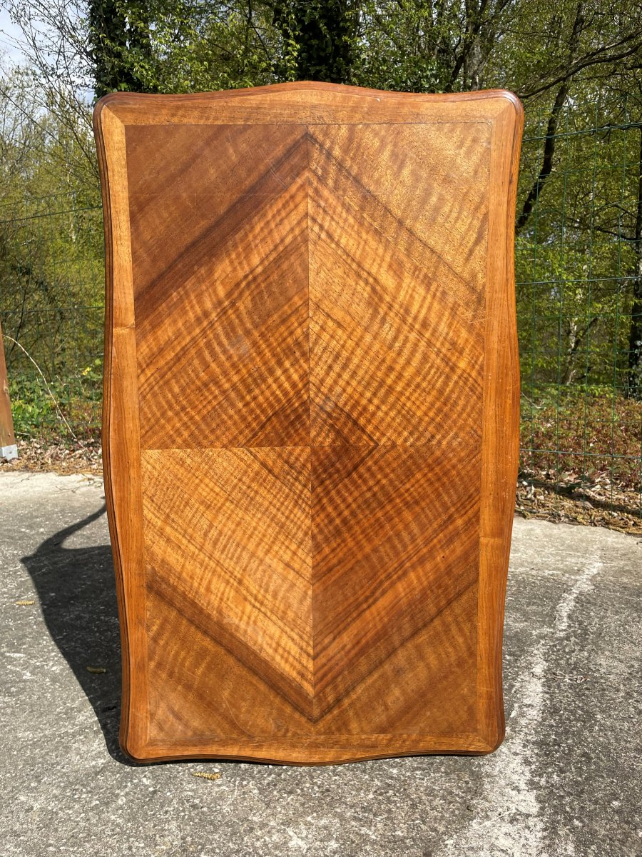 Louis XV Style 1900 Side Table In Walnut-photo-1