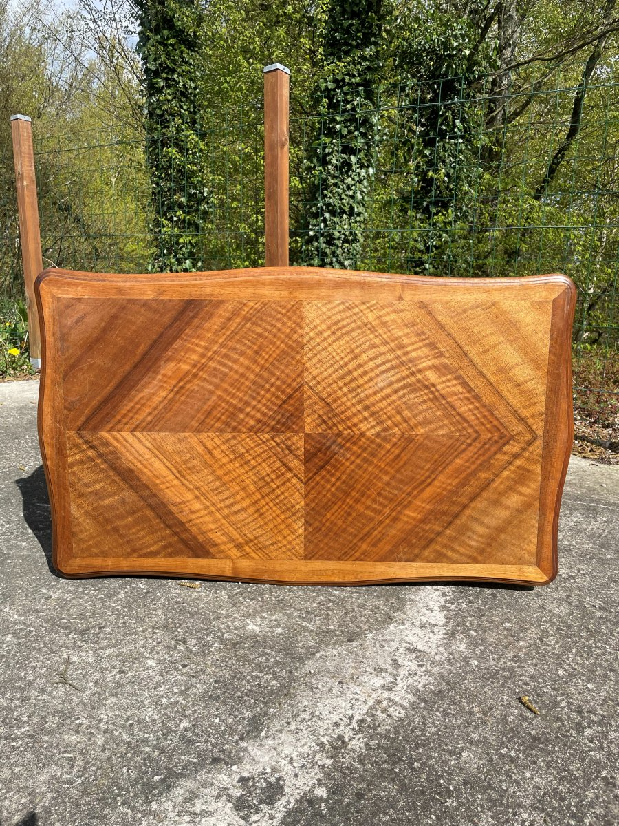 Louis XV Style 1900 Side Table In Walnut-photo-2