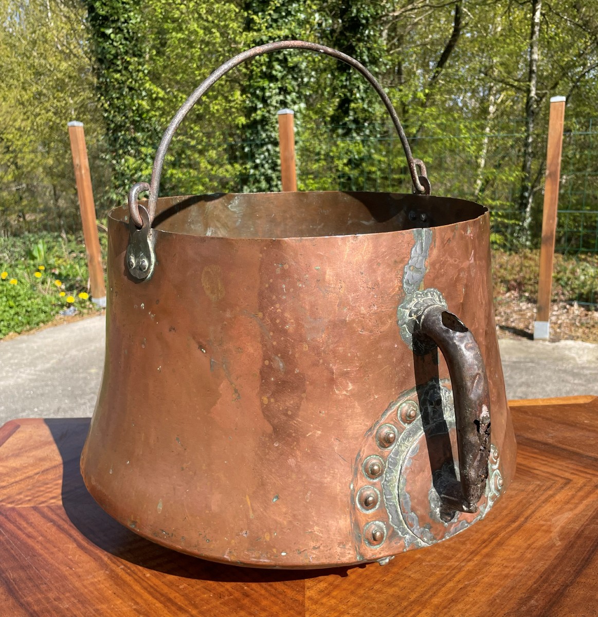 19th Century Copper Cauldron