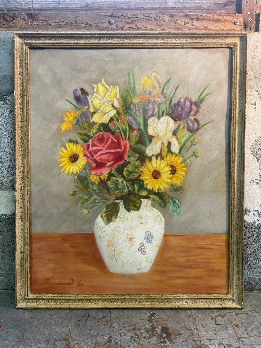 Bouquet de fleurs au pastel en 1950 -photo-3