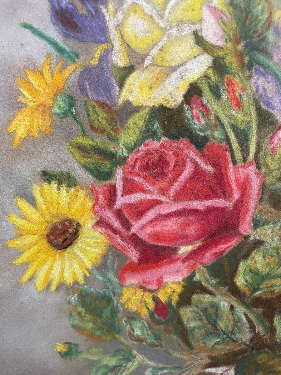 Bouquet de fleurs au pastel en 1950 -photo-4