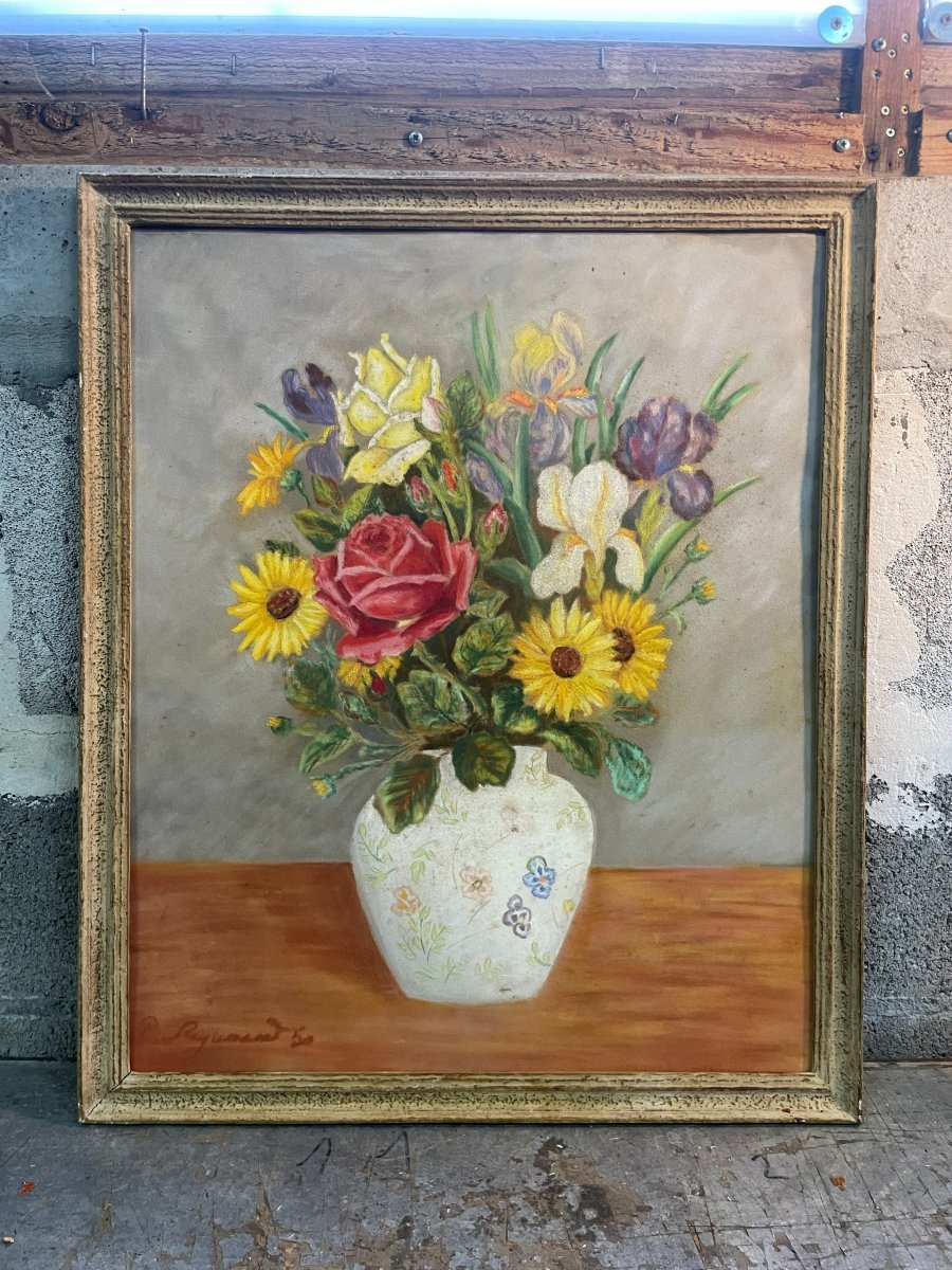 Bouquet de fleurs au pastel en 1950 -photo-5