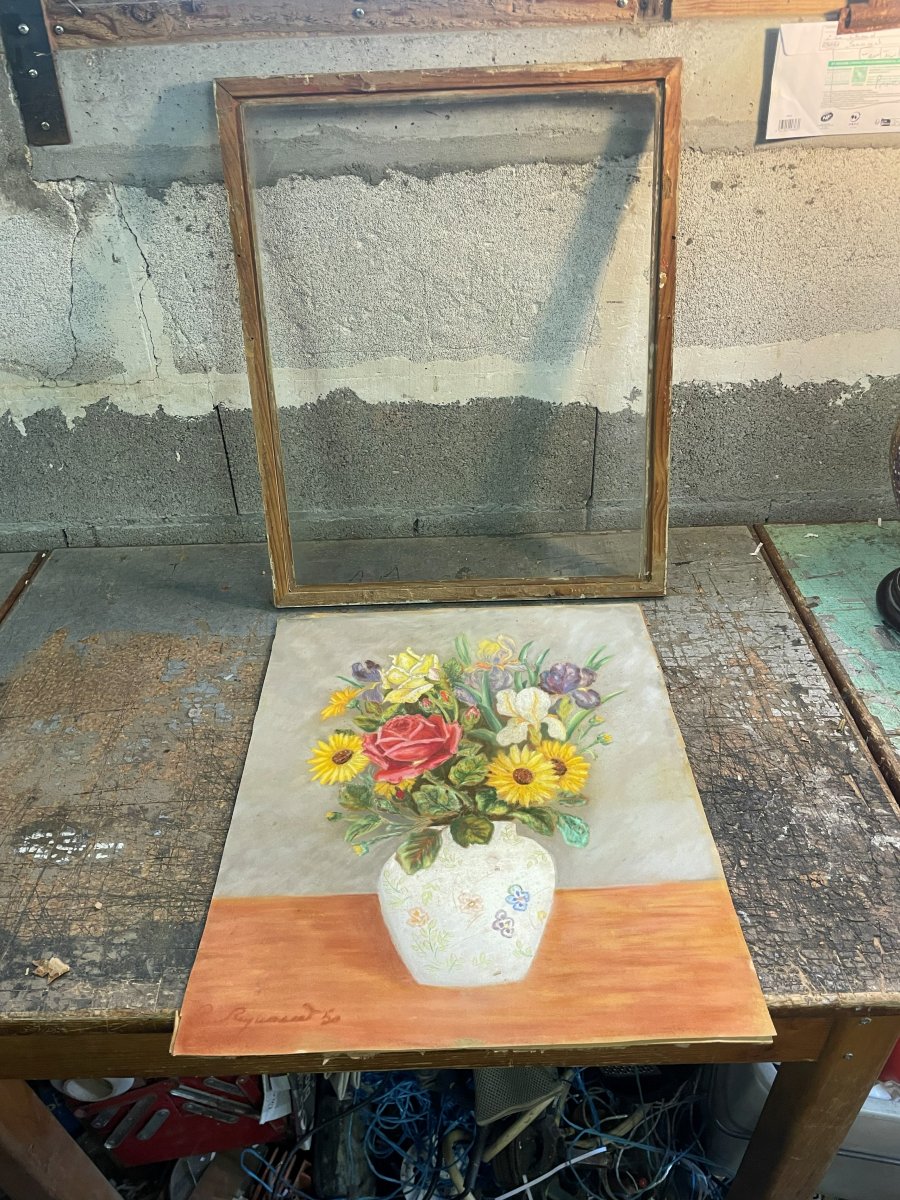 Bouquet de fleurs au pastel en 1950 -photo-6