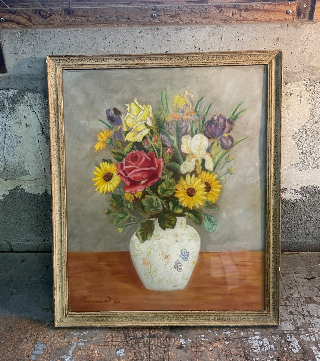 Bouquet de fleurs au pastel en 1950 -photo-8