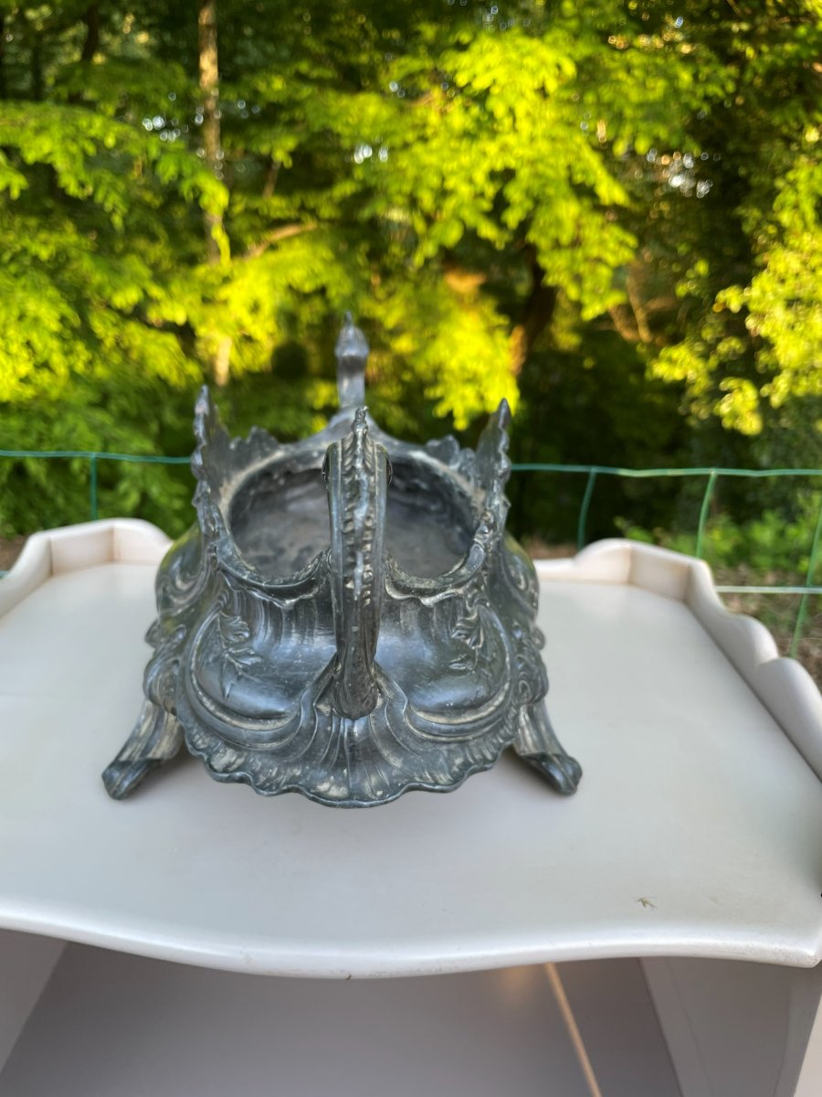 Jardinière en étain style rocaille -photo-2