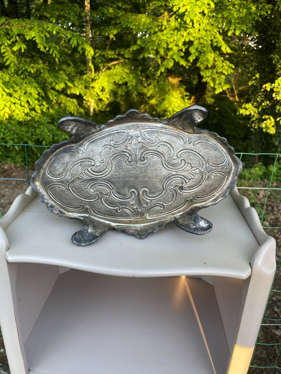 Jardinière en étain style rocaille -photo-5