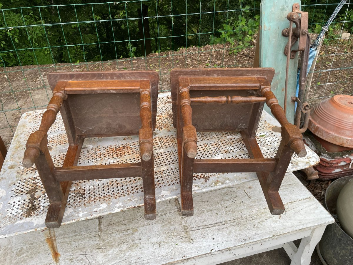 2 Chaises en bois massif -photo-4