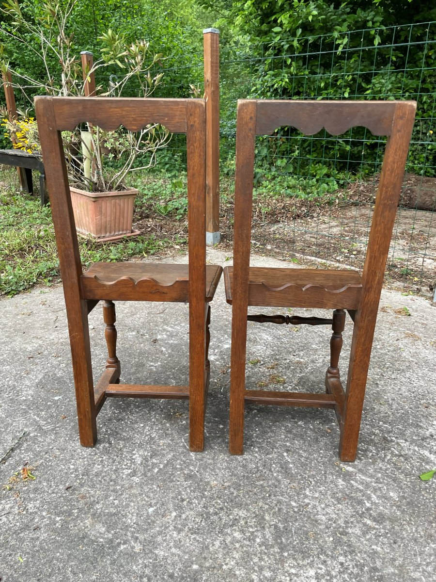 2 Chaises en bois massif -photo-3