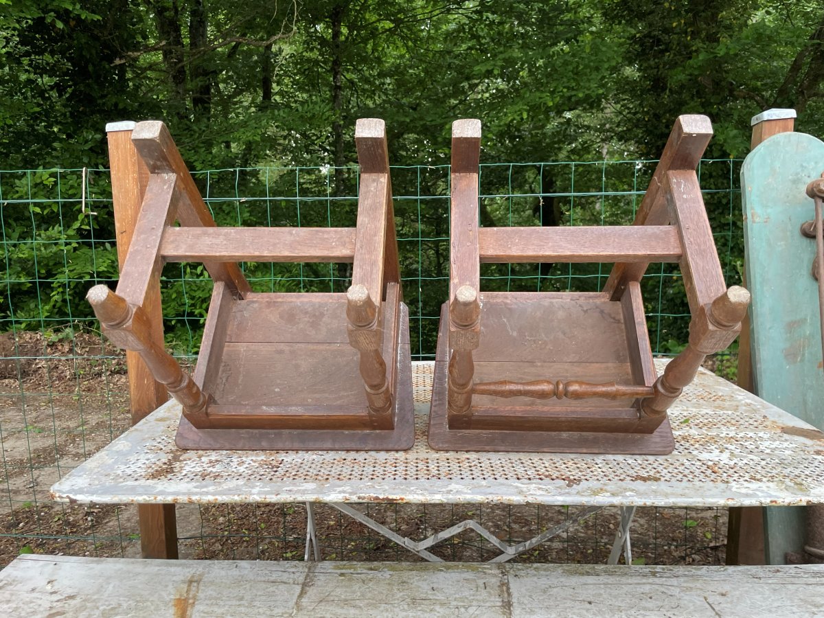 2 Chaises en bois massif -photo-5