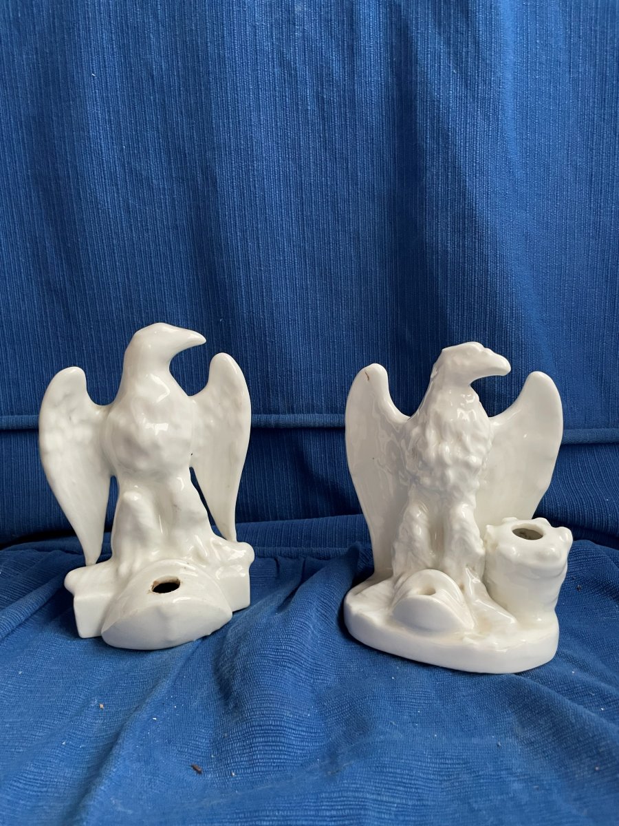 2 Aigles en porcelaine dur -photo-2