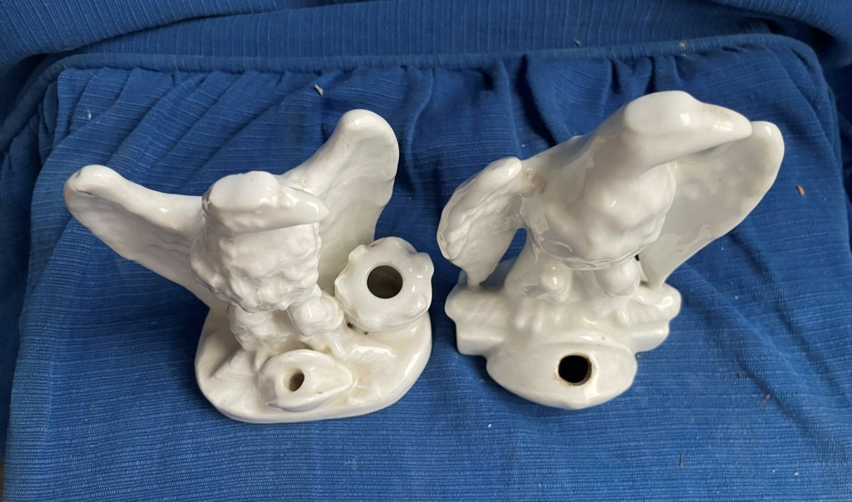 2 Aigles en porcelaine dur -photo-1