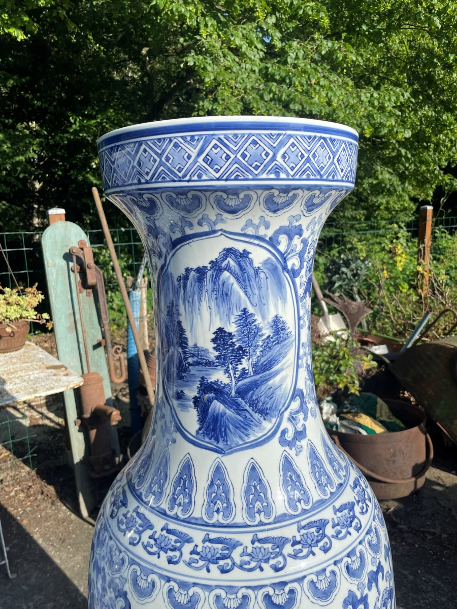  2 Large Chinese Vases - 136 Cm-photo-4
