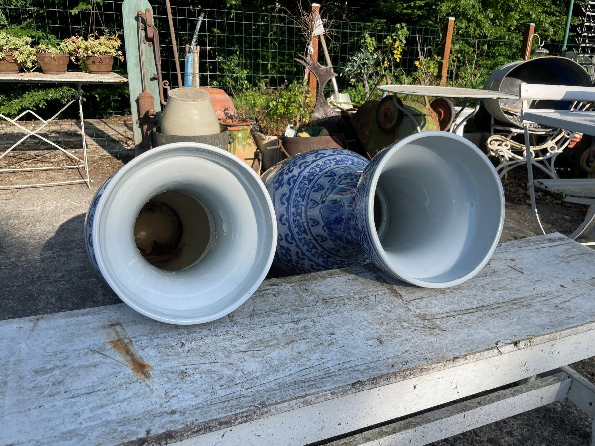  2 Large Chinese Vases - 136 Cm-photo-7