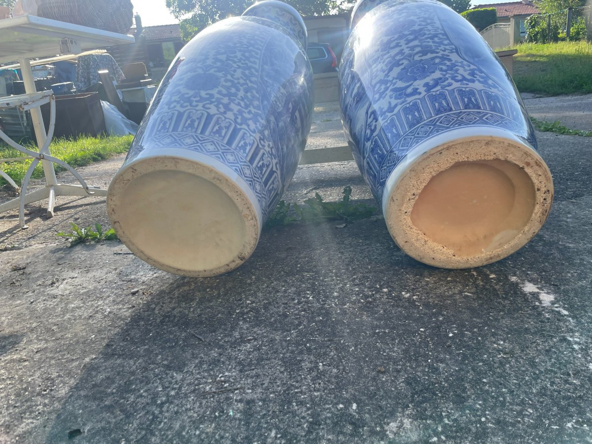  2 Large Chinese Vases - 136 Cm-photo-8