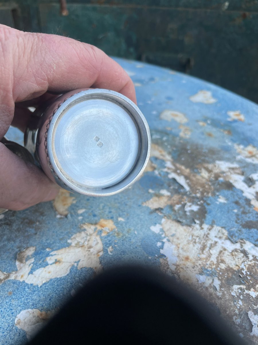 3 verres ou 3 timbales en métal argentés-photo-5