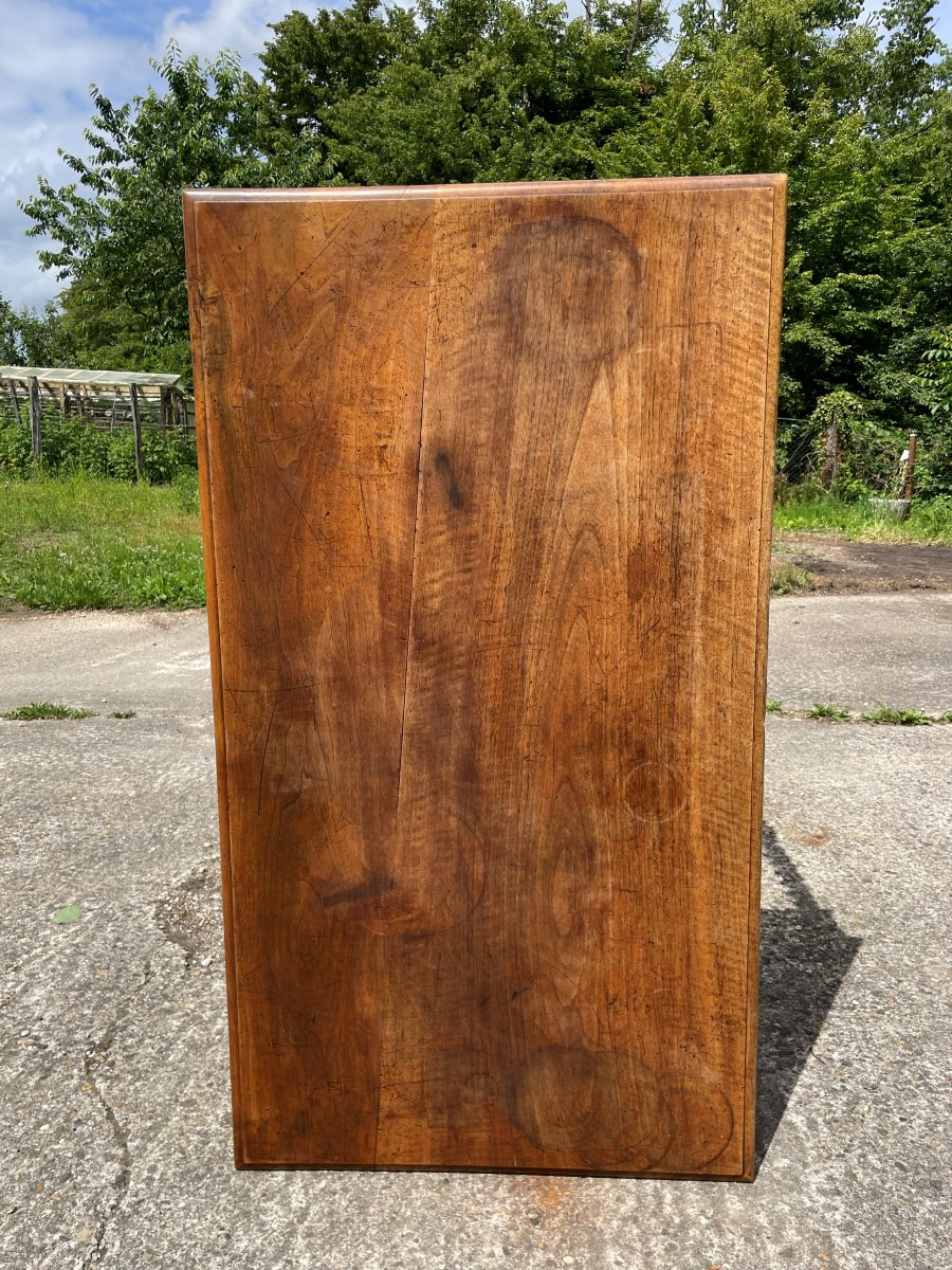 Louis XIII Style Desk In Solid Walnut-photo-1