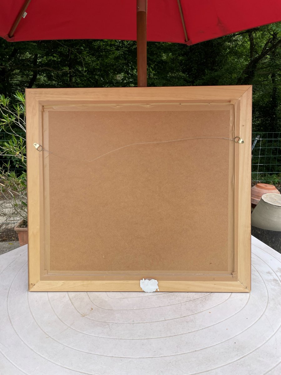 Painting With Litho Print Under Glass Of Mountain And Its Frame No1-photo-4