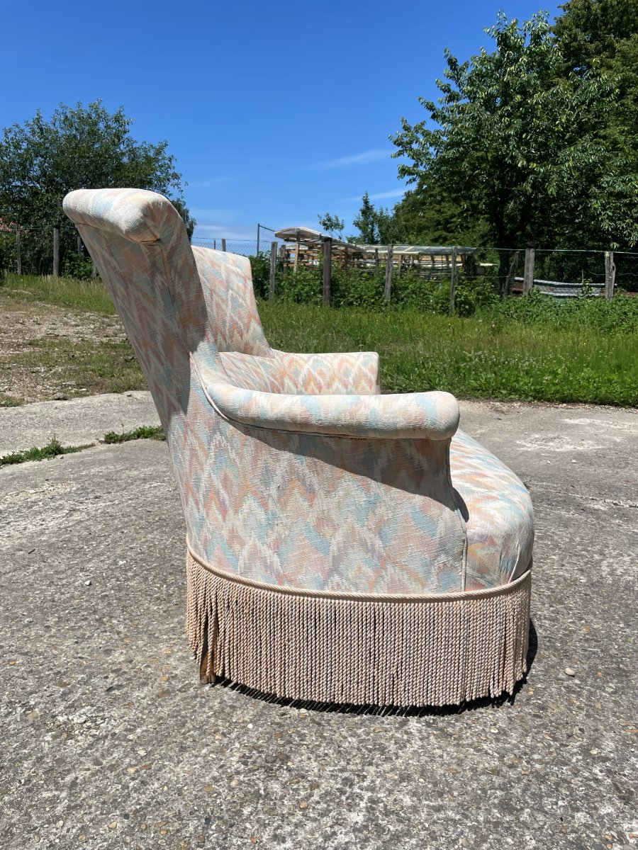 Napoleon III 2-seater Bench, Late 19th Century & Refurbished As New-photo-3