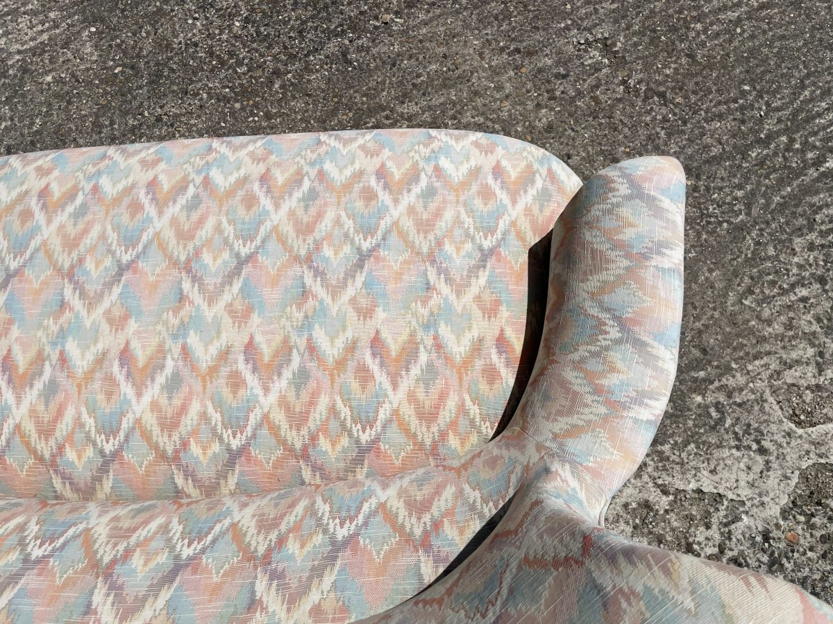 Napoleon III 2-seater Bench, Late 19th Century & Refurbished As New-photo-3