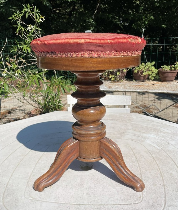 Tabouret de piano Louis Philippe 