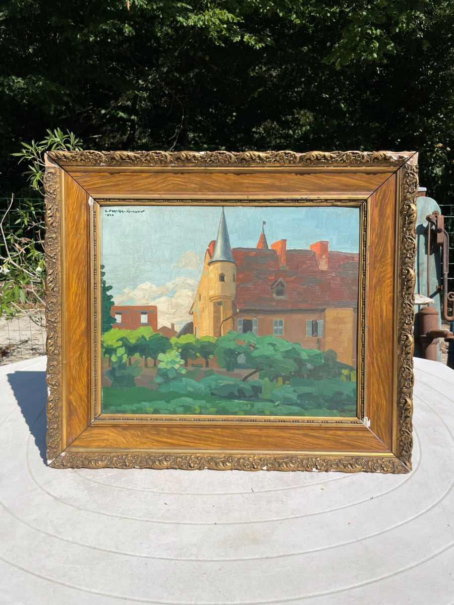 Oil Painting By Lucien Ferrier-jourdain  1897–1991-photo-3