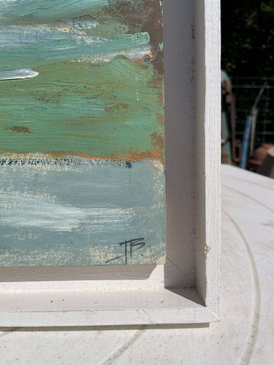 Huile sur bois tableau de L BONGIOVANNI - 70cm x 50cm-photo-3