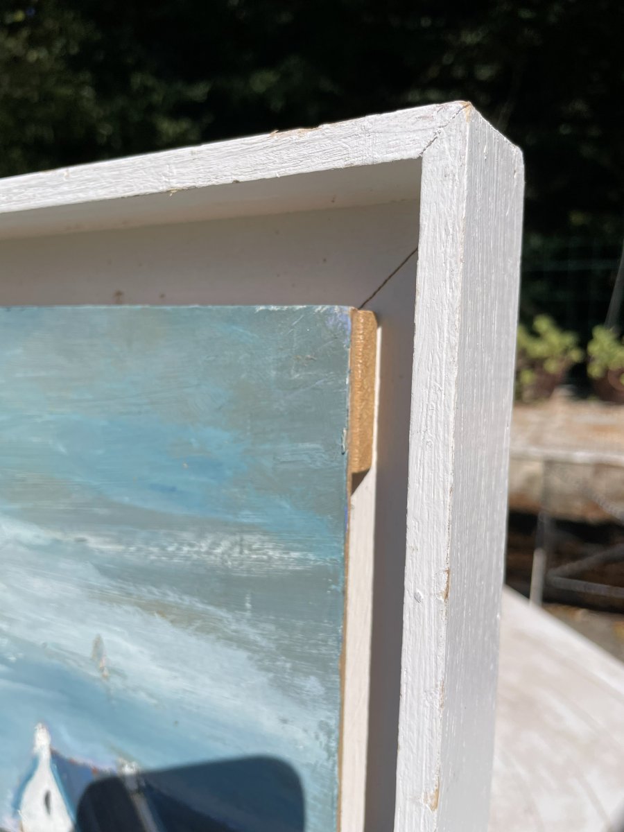 Huile sur bois tableau de L BONGIOVANNI - 70cm x 50cm-photo-3