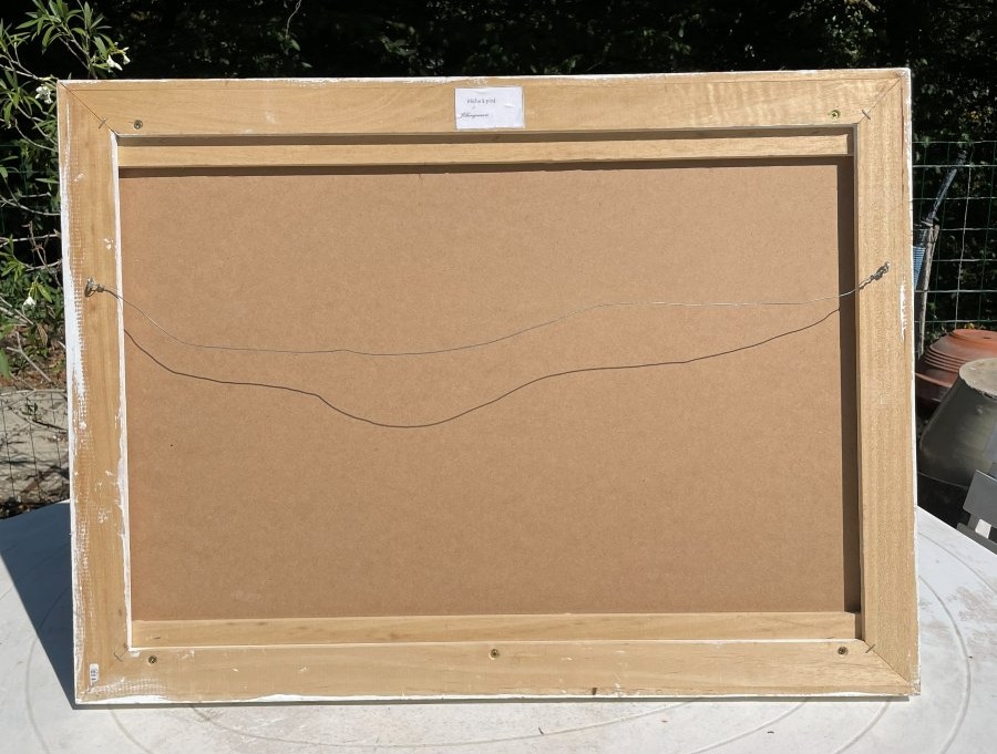 Huile sur bois tableau de L BONGIOVANNI - 70cm x 50cm-photo-5