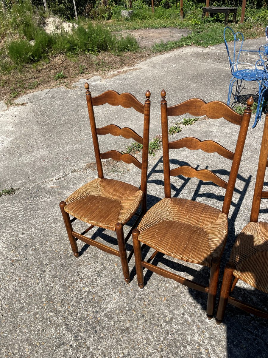 6 Chaises paillées en bon état -photo-2